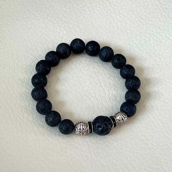 💙 2/$50 💙 Black ⚫️ Lava Bead Bracelet - Picture 1 of 1